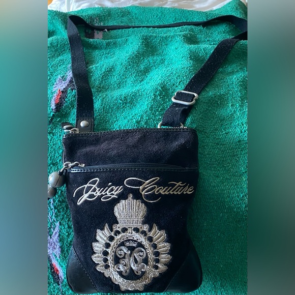 Juicy Couture Black and Silver Embroidered Bag - Picture 1 of 11